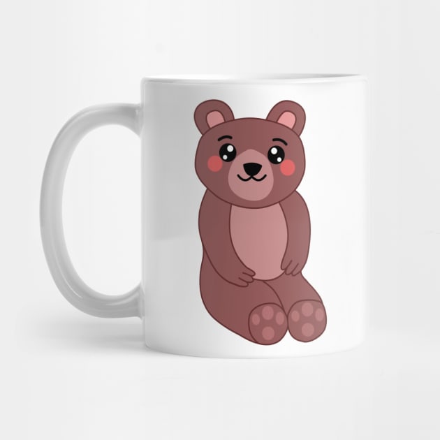 Cute Kawaii Teddy Bear by Cute Tees Kawaii